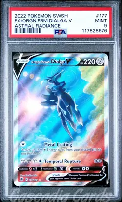 PSA 9 Origin Forme Dialga V Full Alt Art 177/189 Astral Radiance Pokemon - Image 1