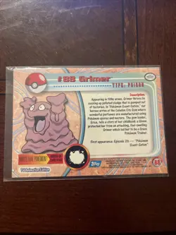Topps Pokemon Grimer #88 2000 TV Animation Edition Non Holo Blue Logo LP - Image 2