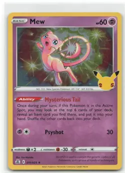 Pokemon - Mew Holo 011/025 - Celebrations (CLB) NM-Mint - Image 1