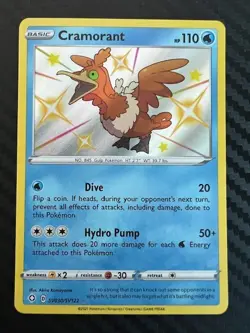 Pokemon TCG Shining Fates Shiny Vault Cramorant Holo SV030/SV122 NM - Image 1