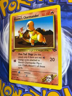 Blaine’s Charmander 60/132 - Gym Challenge 1st Edition Pokemon TCG LP - Image 3