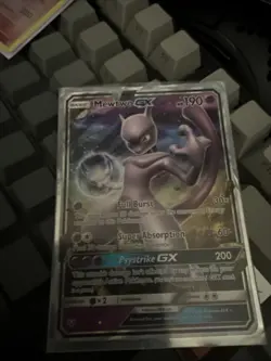 Pokemon Mewtwo GX Trading Card Full Burst Psystrike GX Holo Rare - Image 1