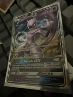 Pokemon Mewtwo GX Trading Card Full Burst Psystrike GX Holo Rare - Image 3