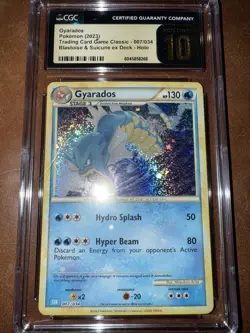 Pokemon Gyarados TCG Holo Card 007/034 Classic Collection CGC Pristine 10 - Image 1