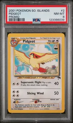 PSA 8 NM-MT Pidgeot Southern Islands Promo Pokemon Card 2/18 - Image 1