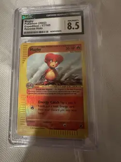 Magby 17/165 Reverse Holo Pokemon TCG Card Expedition MP CGC 8.5 - Image 1