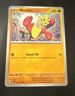 083/142 Mienfoo : Common Card : Stellar Crown : Pokemon TCG - Image 1