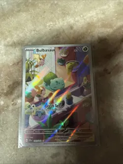 Pokemon TCG Bulbasaur Holo Card Stellar Crown Illustration Rare 143/142 - Image 1