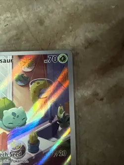 Pokemon TCG Bulbasaur Holo Card Stellar Crown Illustration Rare 143/142 - Image 3
