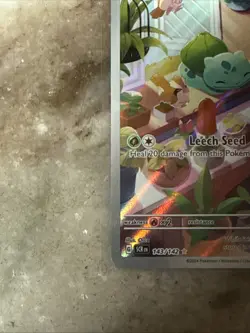 Pokemon TCG Bulbasaur Holo Card Stellar Crown Illustration Rare 143/142 - Image 5