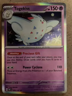 Pokemon TCG Togekiss Holo Rare Card Sv03: Obsidian Flames 085/197 - Image 1