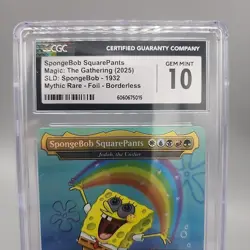 MTG SpongeBob SquarePants FOIL CGC 10 GEM MINT SpongeBob Magic Card SLD #1932 - Image 2