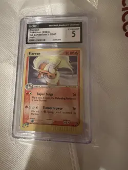 Pokemon TCG Flareon Holo Rare Card 5/100 EX Sandstorm - Image 1