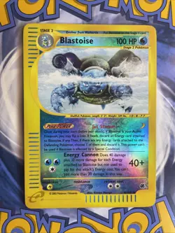Blastoise 4/165 Expedition - Reverse Holo Rare - Pokemon Holo E-reader Card - NM - Image 1