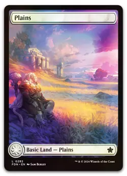 Plains (0282) #282 (Foil) (NM) Foundations FDN Magic MTG - Image 1