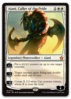 Ajani, Caller of the Pride #134 (NM) Foundations FDN Magic MTG - Image 1