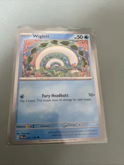 Wiglett - Pokemon TCG 051/182 Regular Common Card Paradox Rift Series NM - Image 1