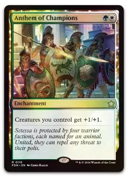 Anthem of Champions #116 (Foil) (NM) Foundations FDN Magic MTG - Image 1