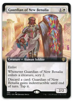 Guardian of New Benalia (Extended Art) #386 (NM) Dominaria United DMU Magic MTG - Image 1