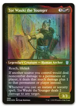 Tor Wauki the Younger (Foil Etched) #68 (NM) Dominaria United DMC Magic MTG - Image 1