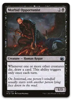 Morbid Opportunist #113 (NM) Midnight Hunt MID Magic MTG - Image 1