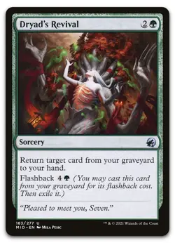 Dryad's Revival #183 (NM) Midnight Hunt MID Magic MTG - Image 1