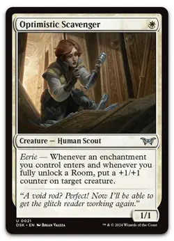 Optimistic Scavenger (0021) #21 (NM) Duskmourn DSK Magic MTG - Image 1