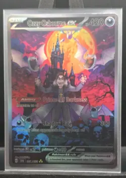 Custom Ozzy Osbourne Prince Of Darkness 001 / 001 Full Art Holofoil Pokemon Card - Image 2