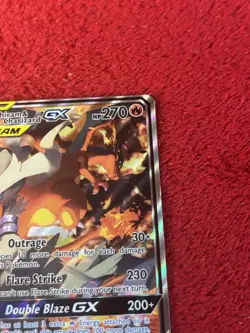 Reshiram & Charizard GX SM201 Sm Holo Pokemon Card Played - Image 2