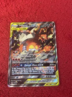 Reshiram & Charizard GX SM201 Sm Holo Pokemon Card Played - Image 5