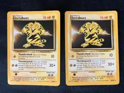 Electabuzz Thundershock/Thunderpunch 70 HP Pokemon TCG Card 20/102 - Lot of 2 - Image 1