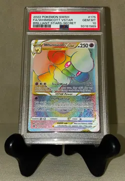 Whimsicott VSTAR (Secret) - SWSH09: Brilliant Stars Gem Mint PSA 10 Pokemon Card - Image 1