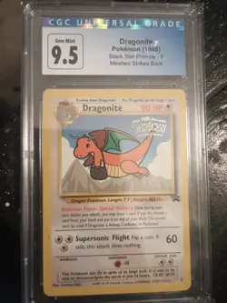 CGC 9.5 (Blue Lable) Dragonite # 5 WB Movie WOTC Black Star PROMO Pokemon Card - Image 1