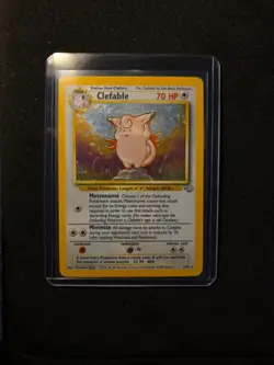 Pokemon TCG Clefable Holo Unlimited Rare Card 1/64 Jungle Base Set - Image 1