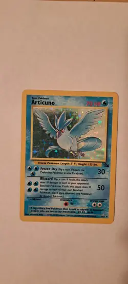 Articuno 2/62 Fossil Set English Pokemon Card Rare Holo WOTC Vintage 1999 - Image 2