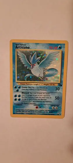 Articuno 2/62 Fossil Set English Pokemon Card Rare Holo WOTC Vintage 1999 - Image 3