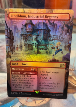 0312 Lindblum, Industrial Regency BORDERLESS FOIL Final Fantasy MTG Card NM FFIX - Image 1