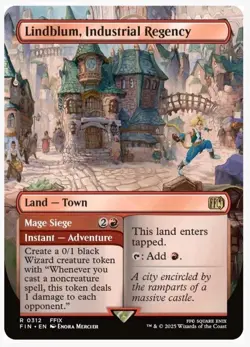 0312 Lindblum, Industrial Regency BORDERLESS FOIL Final Fantasy MTG Card NM FFIX - Image 1