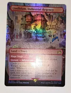 0312 Lindblum, Industrial Regency BORDERLESS FOIL Final Fantasy MTG Card NM FFIX - Image 3
