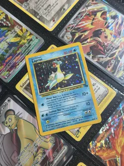 Pokemon TCG Lapras Fossil Holo Unlimited Rare Card 10/62 LP - Image 1