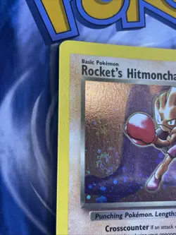 Rocket's Hitmonchan 11/132 Holo SWIRL 1st Edition Gym Heroes Pokemon Card - Image 5
