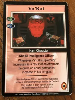 VA KAL 1998 BABYLON 5 CCG RARE CARD NEAR MINT NEVER PLAYED WITH - Image 4