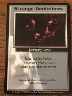 STRANGE BEDFELLOWS THE GREAT WAR BABYLON 5 CCG RARE CARD NEAR MINT UNPLAYED - Image 4