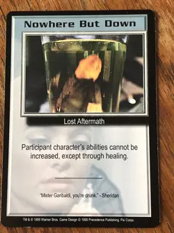NOWHERE BUT DOWN PSI CORPS BABYLON 5 CCG RARE CARD NEAR MINT NEVER PLAYED WITH - Image 5