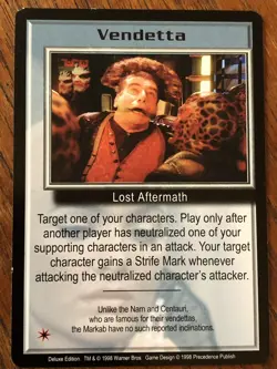 VENDETTA DELUXE EDITION BABYLON 5 CCG RARE CARD NEAR MINT NEVER PLAYED WITH - Image 4