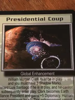 PRESIDENTIAL COUP 1998 BABYLON 5 CCG RARE CARD NEAR MINT NEVER PLAYED WITH - Image 4