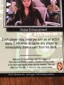NEW OPPORTUNITIES THE SHADOWS BABYLON 5 CCG RARE CARD NEAR MINT UNPLAYED - Image 3