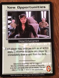 NEW OPPORTUNITIES THE SHADOWS BABYLON 5 CCG RARE CARD NEAR MINT UNPLAYED - Image 4