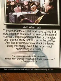 UNIVERSAL ENEMY PSI CORPS BABYLON 5 CCG RARE CARD NEAR MINT NEVER PLAYED WITH - Image 3