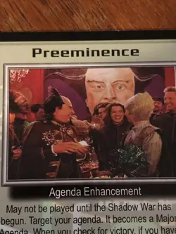 PREEMINENCE 1998 BABYLON 5 CCG RARE CARD NEAR MINT NEVER PLAYED WITH - Image 3